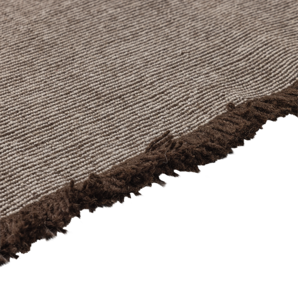 Weavly vloerkleed 200 x 300 cm wol bruin/naturel