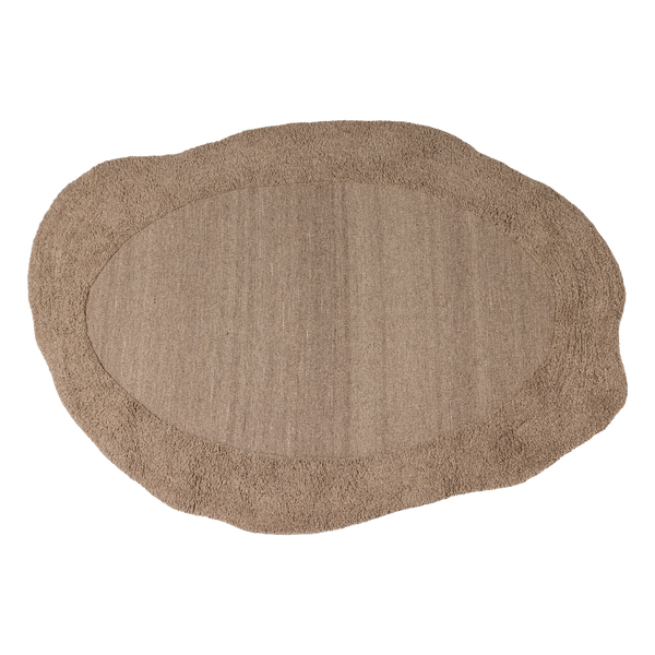 Milio organisch vloerkleed 170 x 240 cm wol/katoen zand
