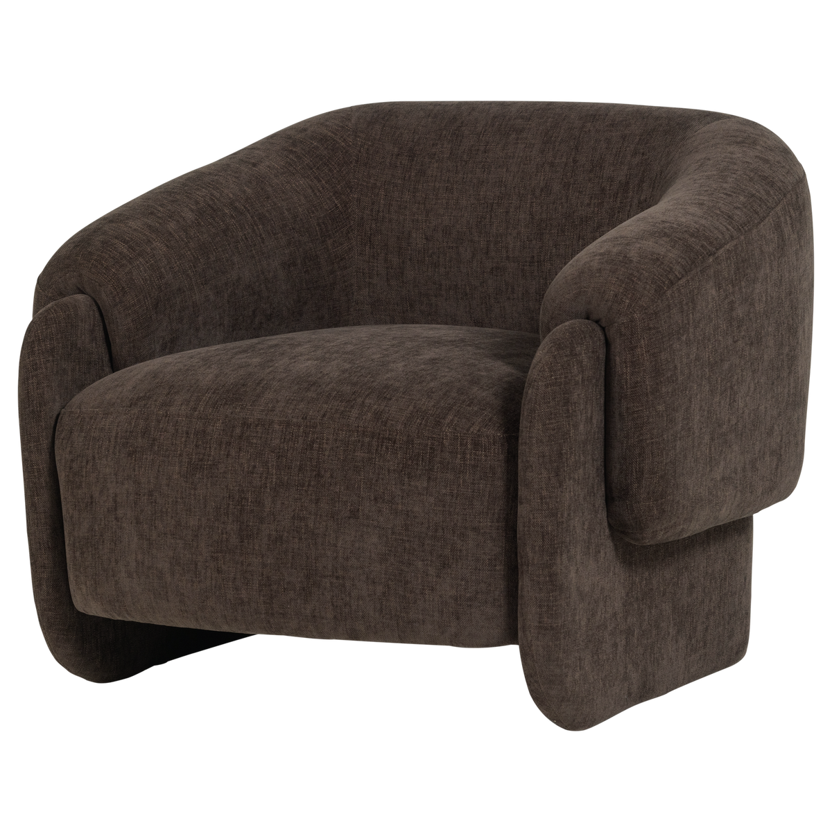 Moru fauteuil chenille donkerbruin