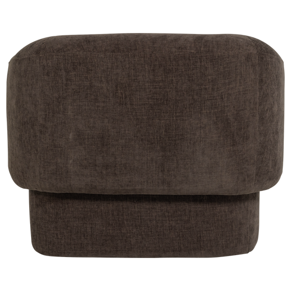 Moru fauteuil chenille donkerbruin