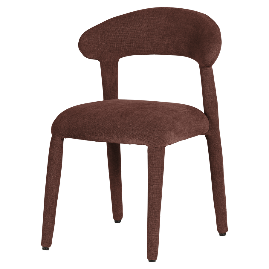 Sile eetkamerstoel linnenlook bordeauxrood - set van 2