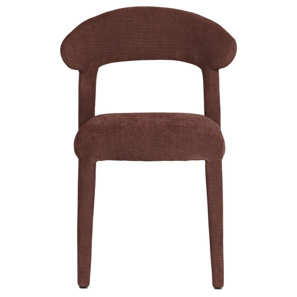 Sile eetkamerstoel linnenlook bordeauxrood - set van 2
