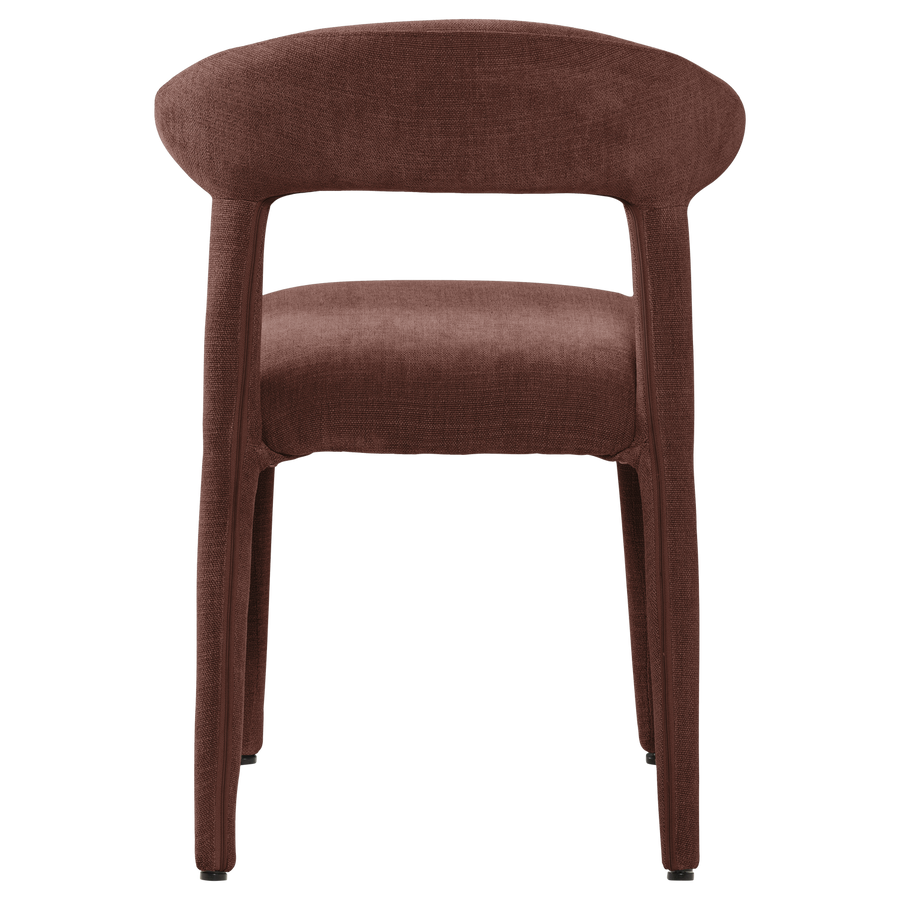 Sile eetkamerstoel linnenlook bordeauxrood - set van 2