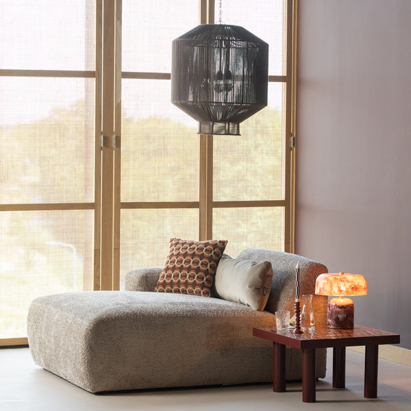 Juro hanglamp metaal/touw donkerbruin