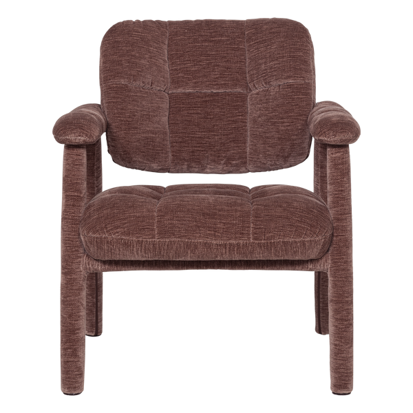 Loom fauteuil chenille structuur oudroze
