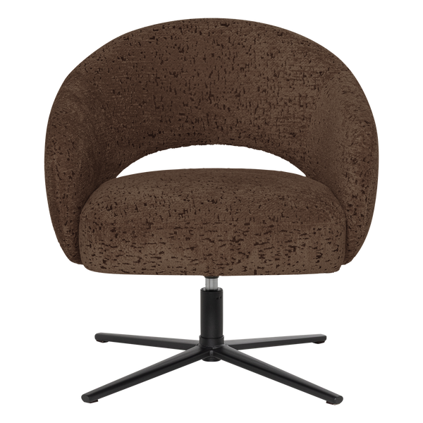 Pico draaifauteuil velvet structuur bruin