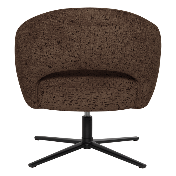 Pico draaifauteuil velvet structuur bruin
