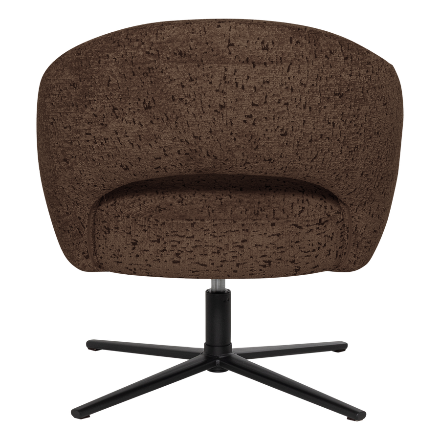 Pico draaifauteuil velvet structuur bruin