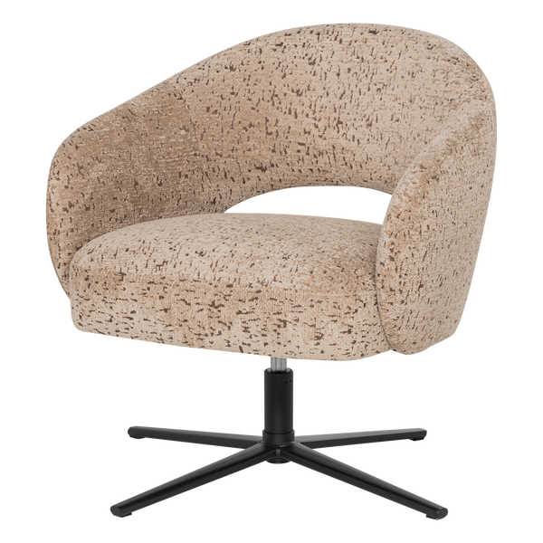 Pico draaifauteuil velvet structuur zand