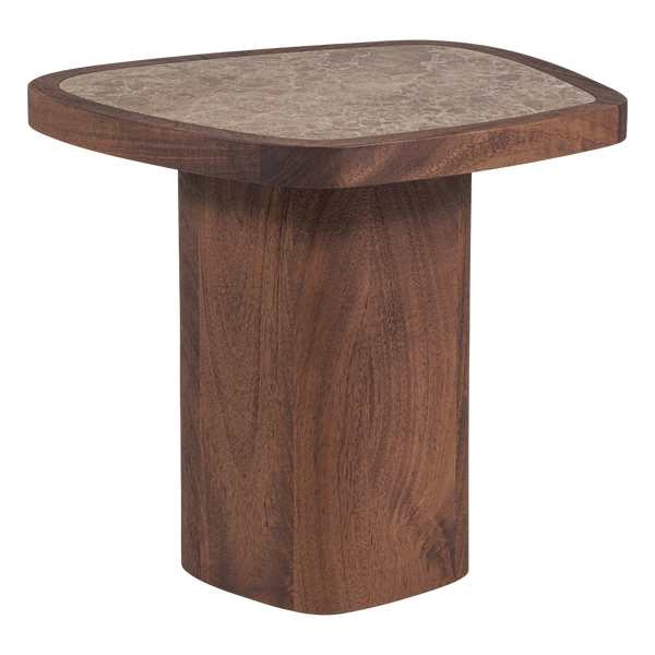Granu bijzettafel marmer/mangohout bruin