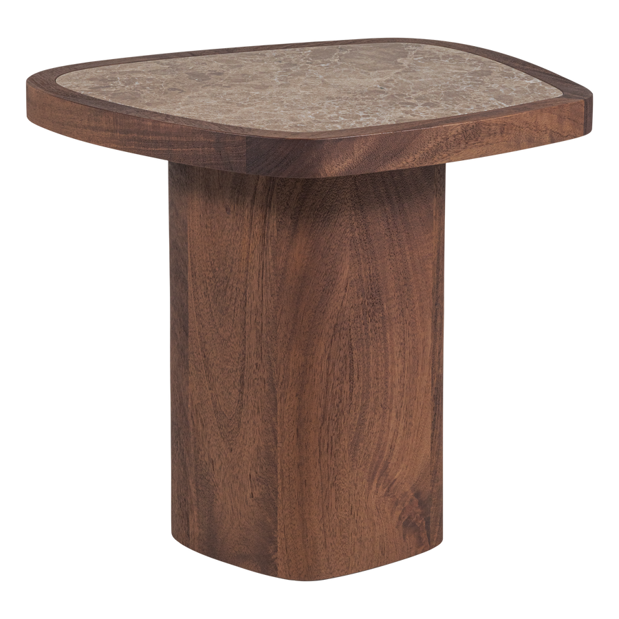 Granu bijzettafel marmer/mangohout bruin