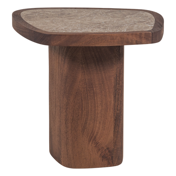 Granu bijzettafel marmer/mangohout bruin