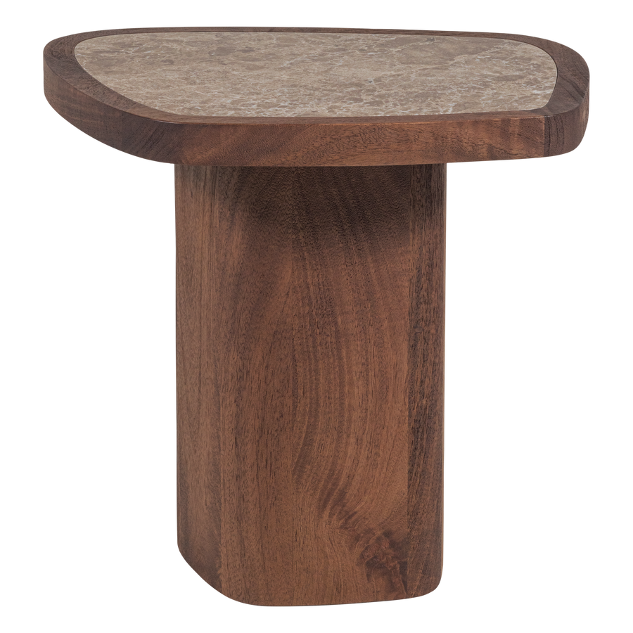 Granu bijzettafel marmer/mangohout bruin