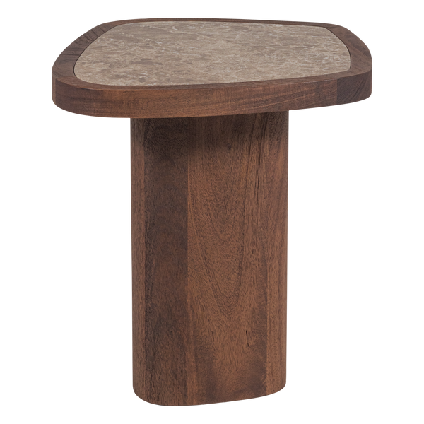 Granu bijzettafel marmer/mangohout bruin