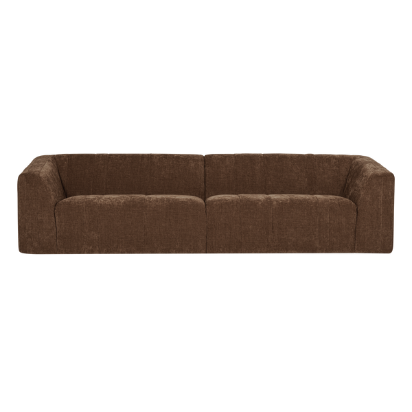 Omaire 4-zits zitbank chenille lichtbruin