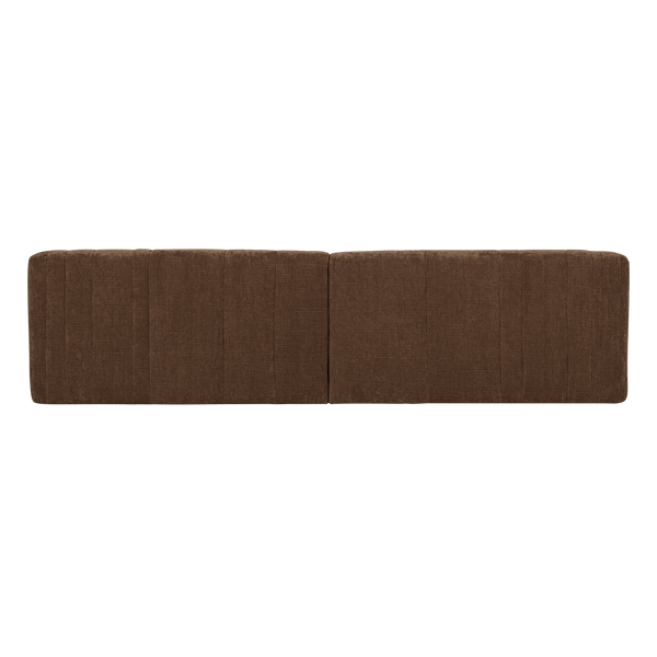 Omaire 4-zits zitbank chenille lichtbruin