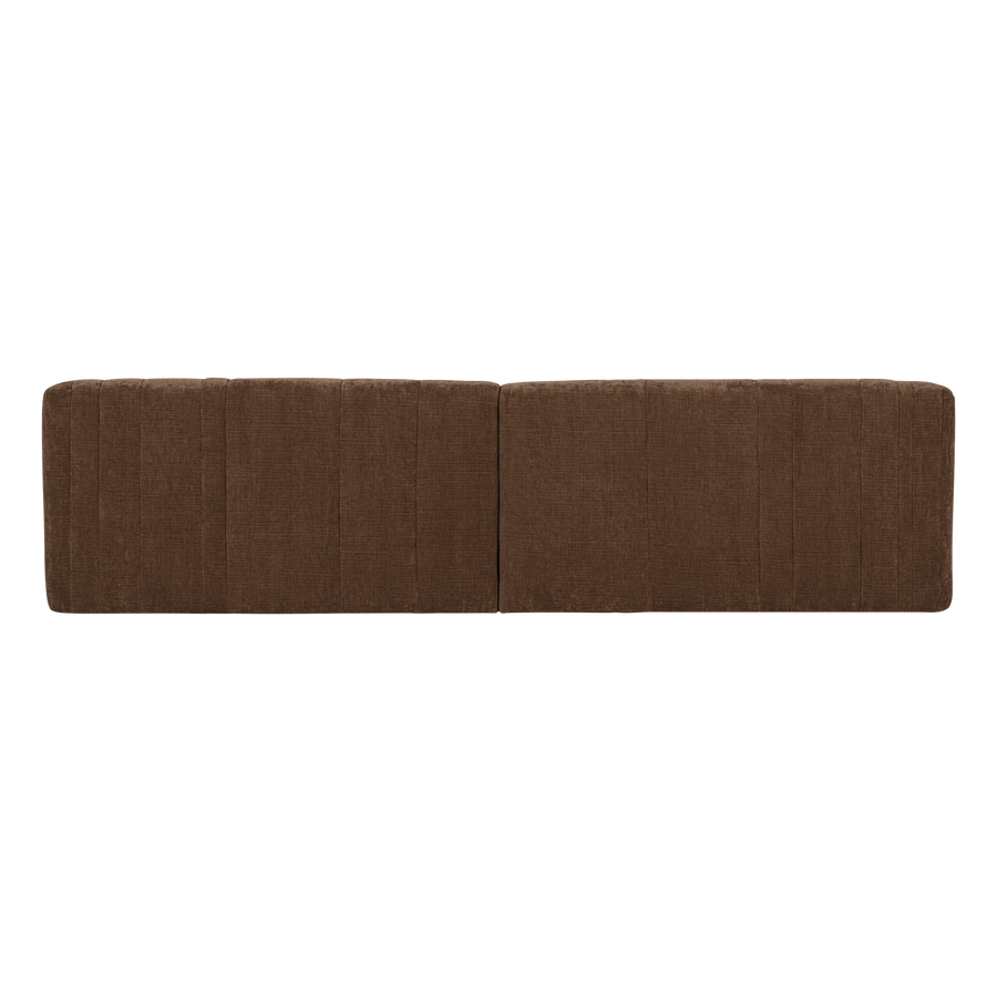 Omaire 4-zits zitbank chenille lichtbruin