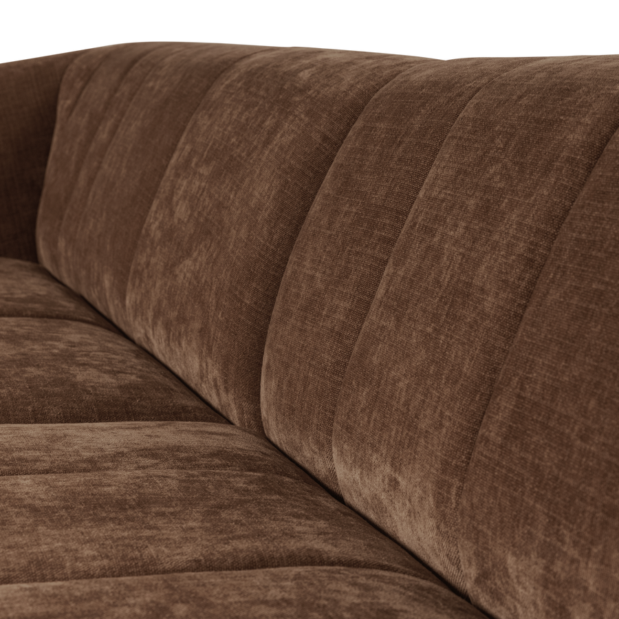 Omaire 4-zits zitbank chenille lichtbruin