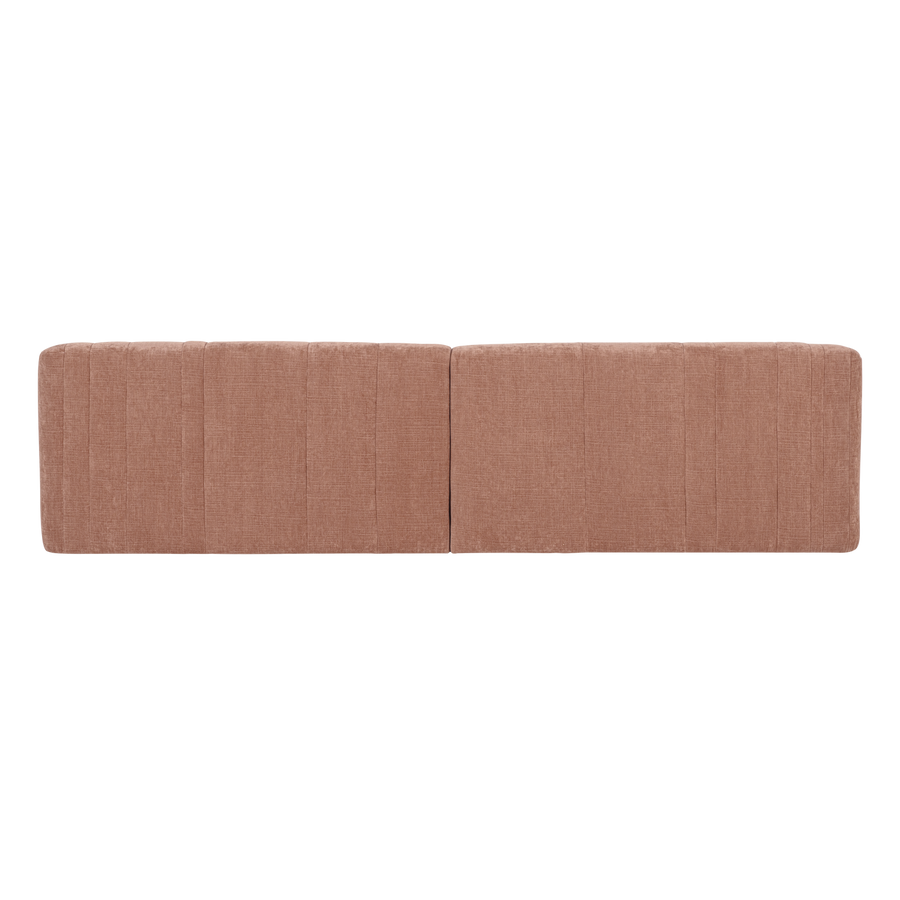 Omaire 4-zits zitbank chenille lichtroze