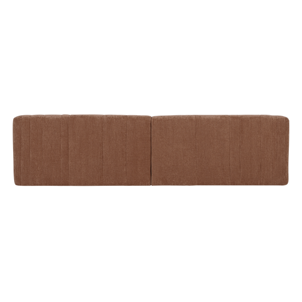Omaire 4-zits zitbank chenille roestbruin