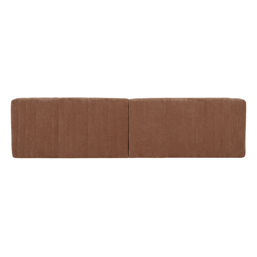 Omaire 4-zits zitbank chenille roestbruin