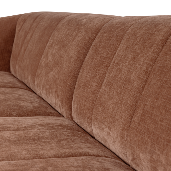 Omaire 4-zits zitbank chenille roestbruin