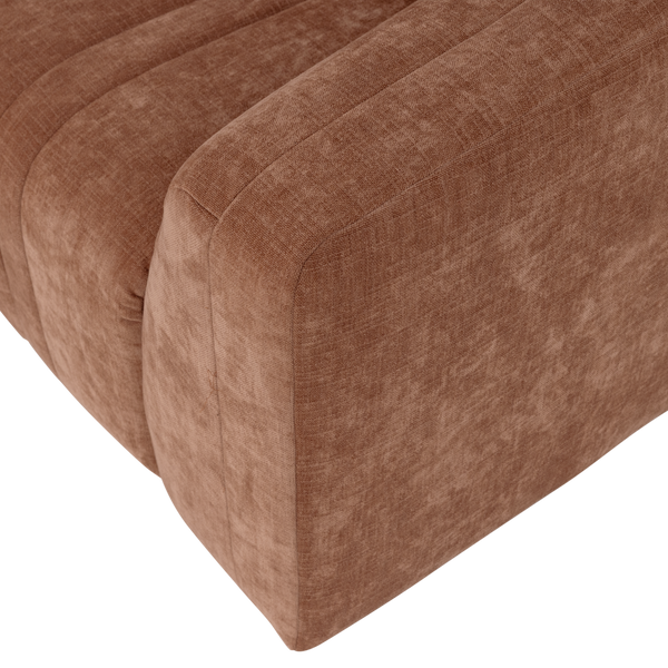 Omaire 4-zits zitbank chenille roestbruin