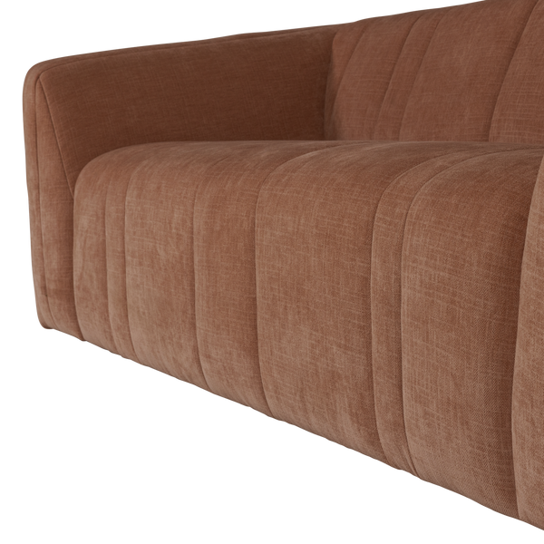 Omaire 2-zits zitbank chenille roestbruin