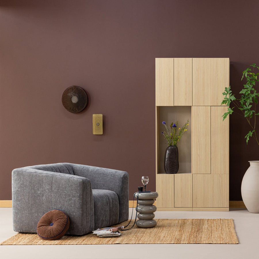 Omaire fauteuil chenille grijs