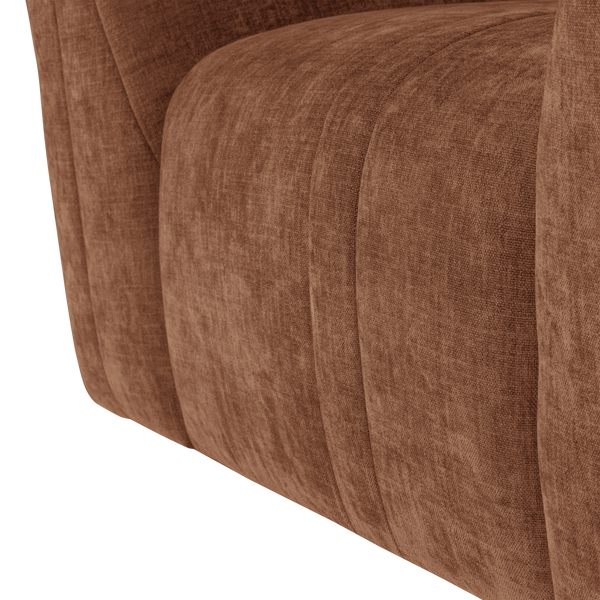 Omaire fauteuil chenille roestbruin