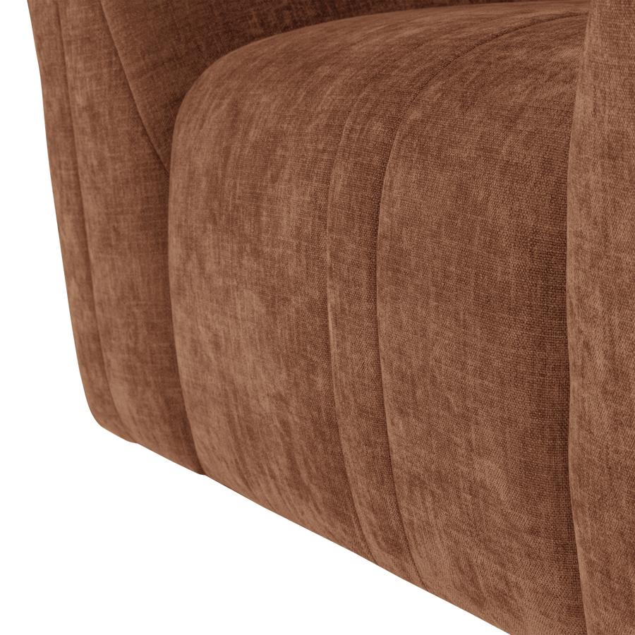 Omaire fauteuil chenille roestbruin