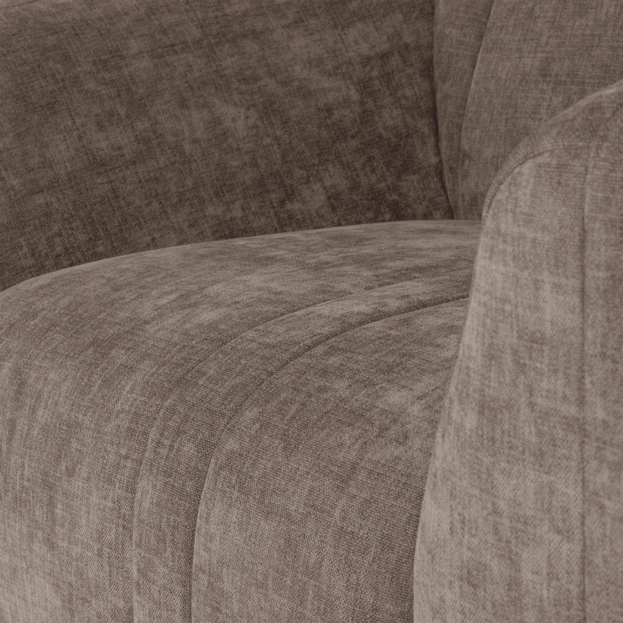 Omaire fauteuil chenille taupe