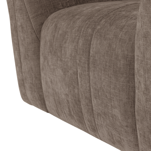 Omaire fauteuil chenille taupe