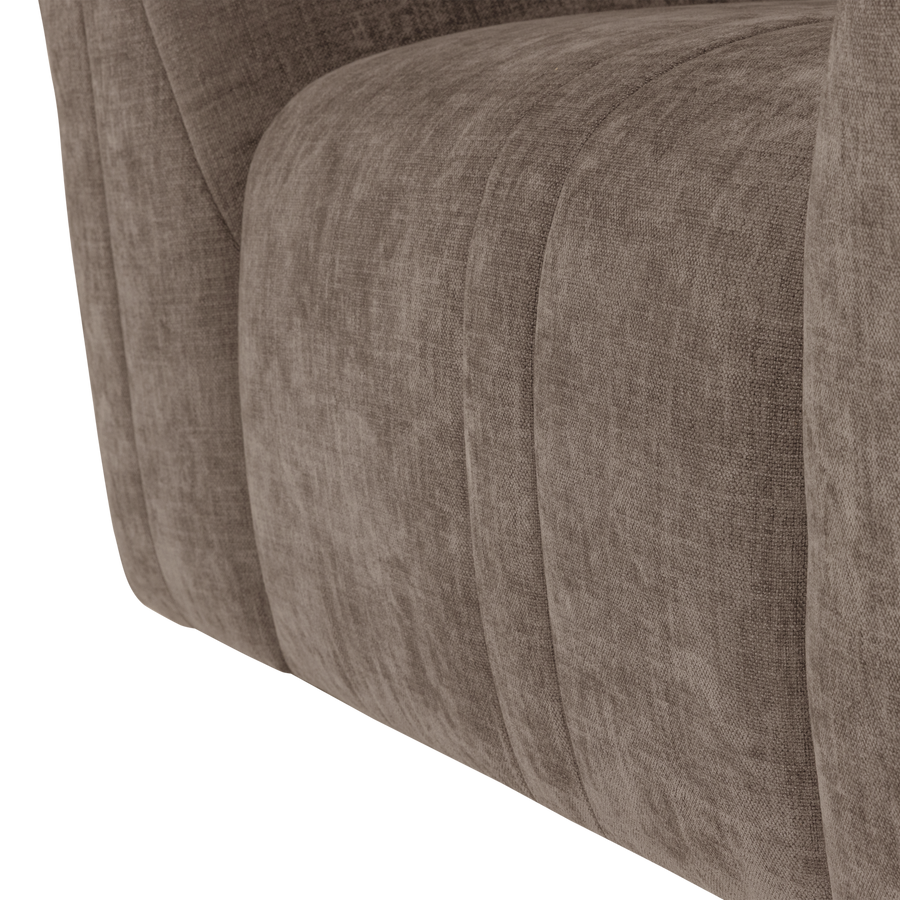 Omaire fauteuil chenille taupe
