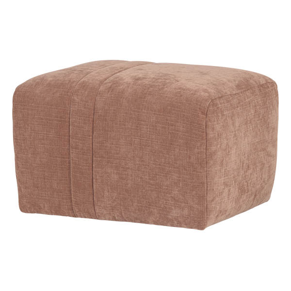 Omaire hocker chenille lichtroze
