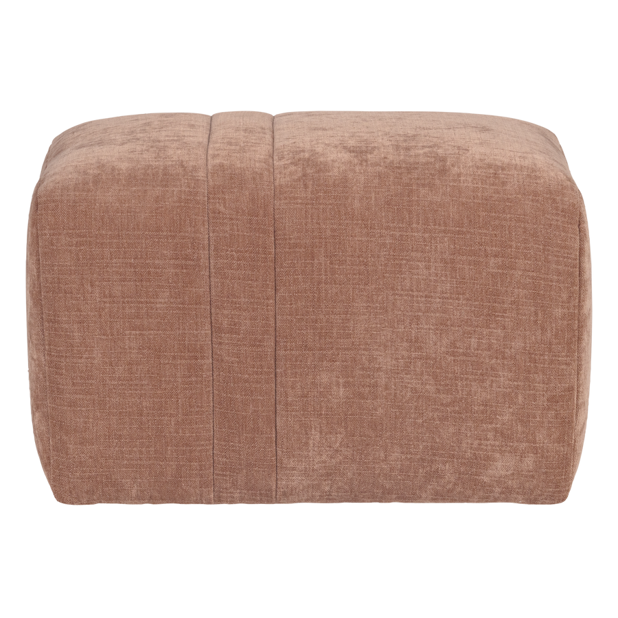 Omaire hocker chenille lichtroze