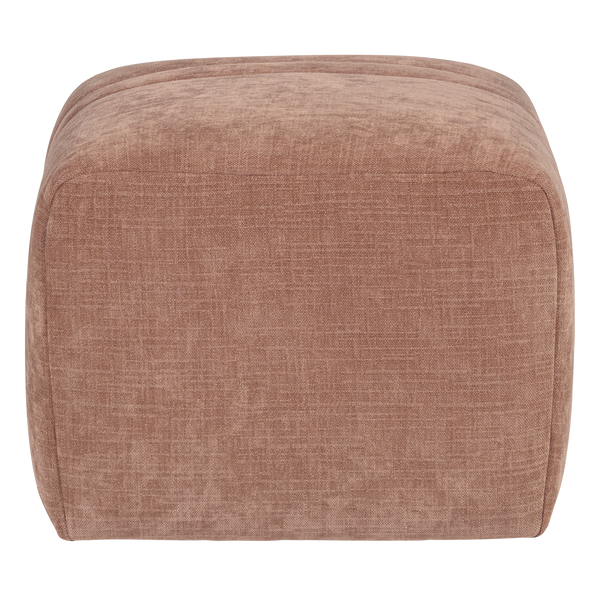 Omaire hocker chenille lichtroze
