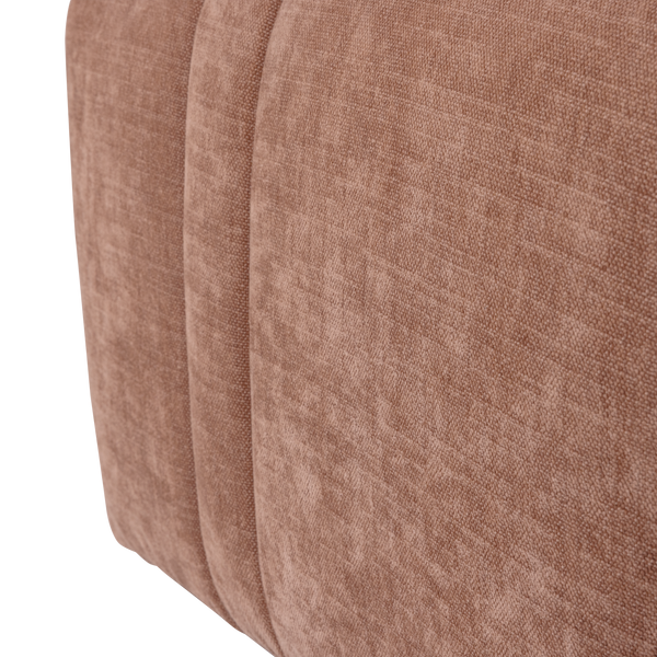 Omaire hocker chenille lichtroze