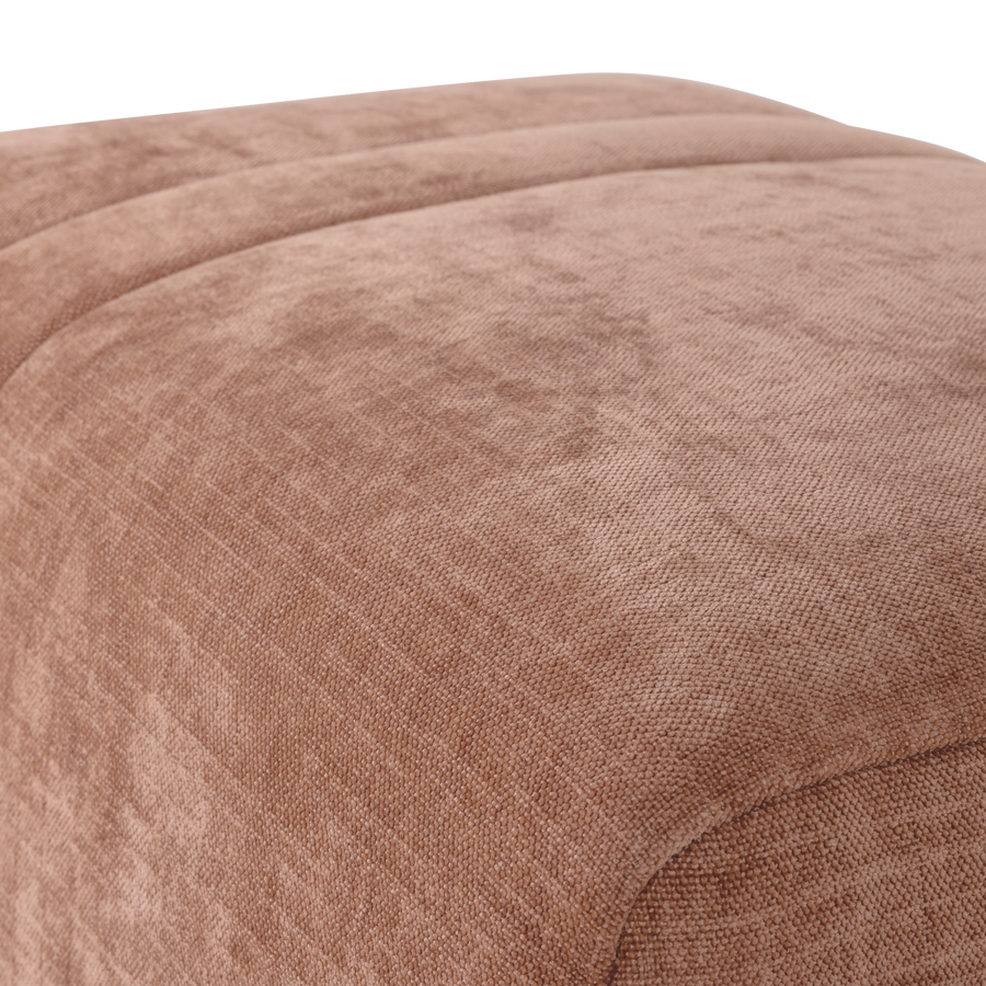 Omaire hocker chenille lichtroze