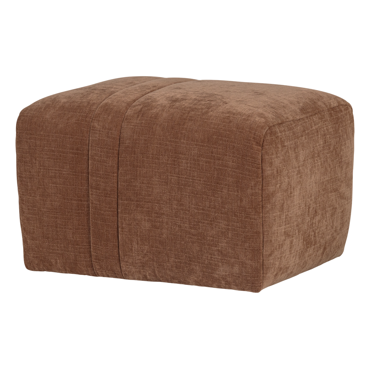 Omaire hocker chenille roestbruin
