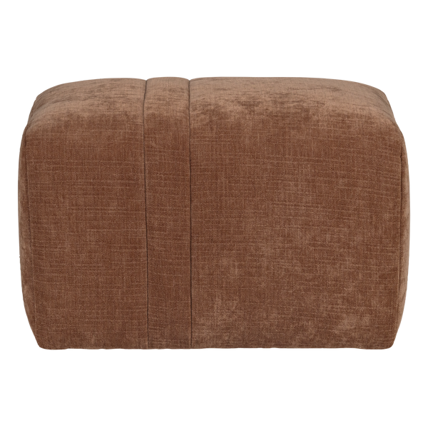 Omaire hocker chenille roestbruin