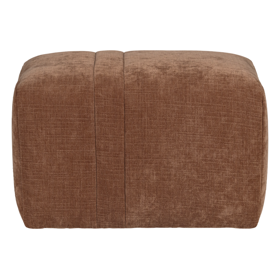Omaire hocker chenille roestbruin