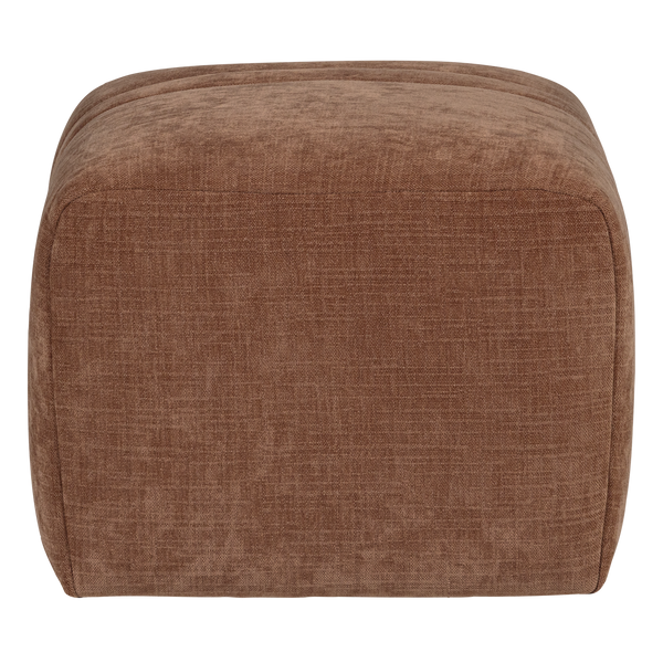 Omaire hocker chenille roestbruin
