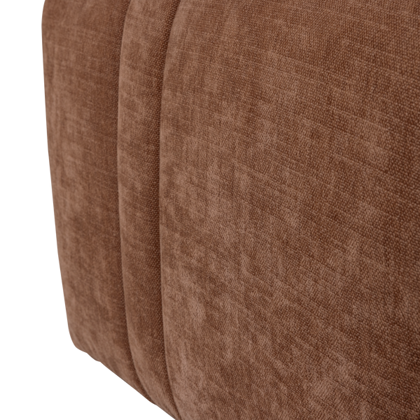 Omaire hocker chenille roestbruin