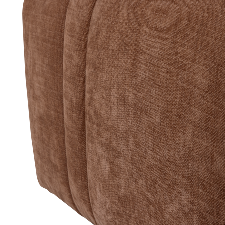 Omaire hocker chenille roestbruin
