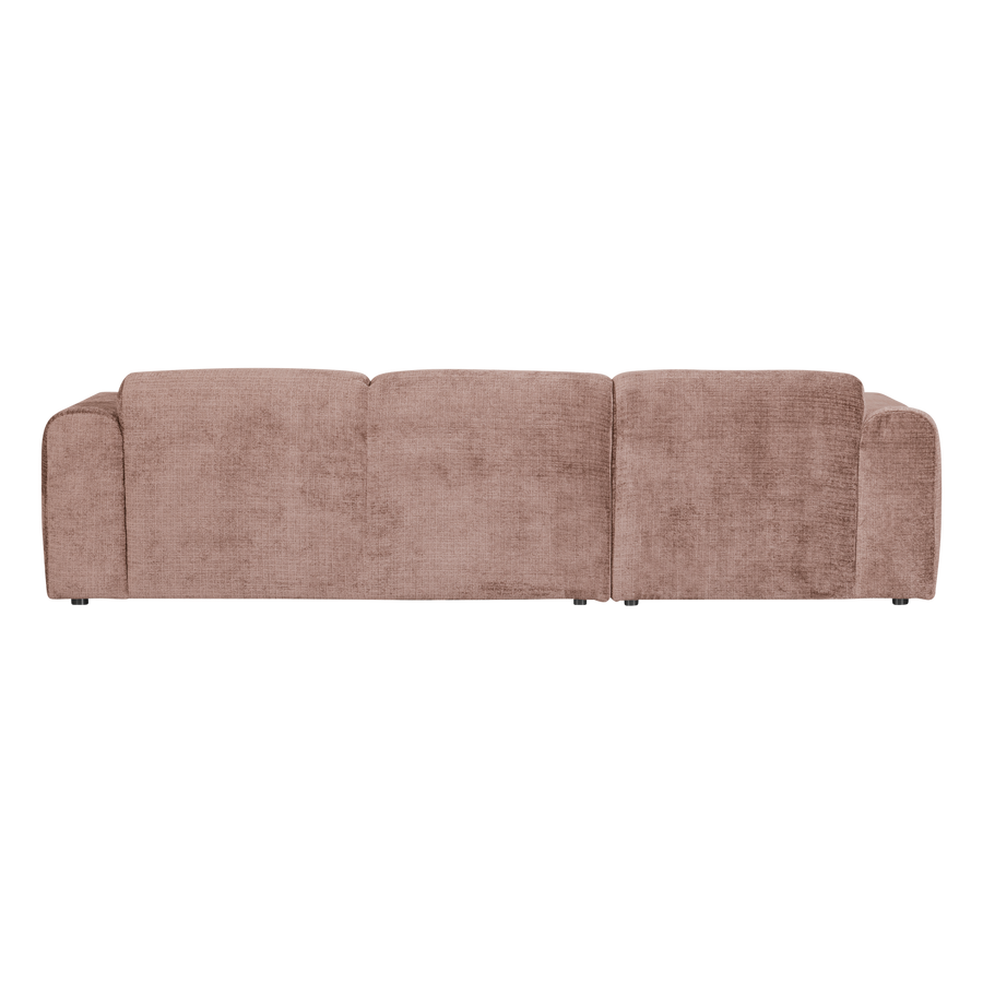 Cloud chaise longue bank links chenille taupe/roze
