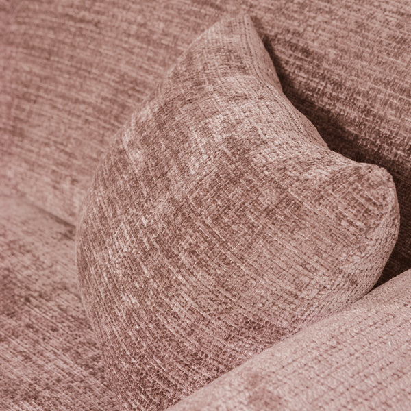 Cloud chaise longue bank links chenille taupe/roze