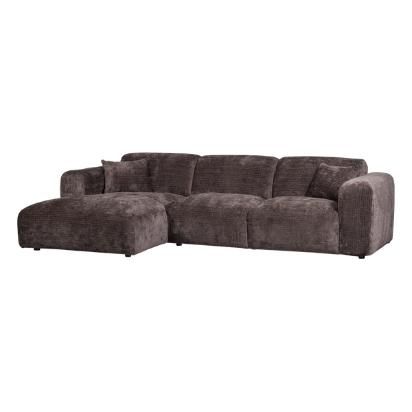 Cloud chaise longue bank links chenille warmbruin