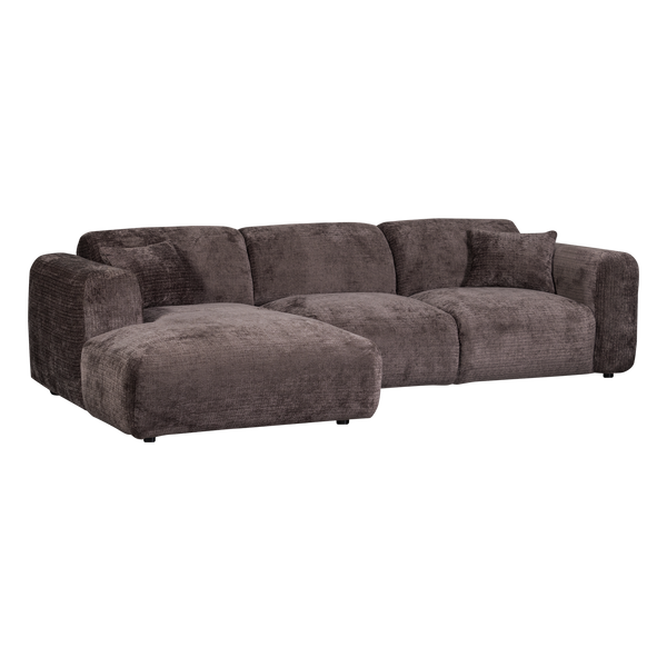 Cloud chaise longue bank links chenille warmbruin
