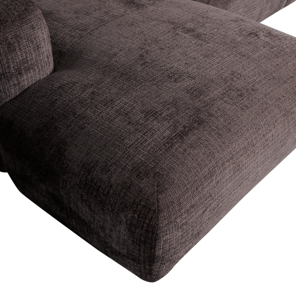 Cloud chaise longue bank links chenille warmbruin
